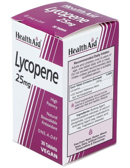 Licopeno 25Mg. 30Comp. Health Aid de Health Aid