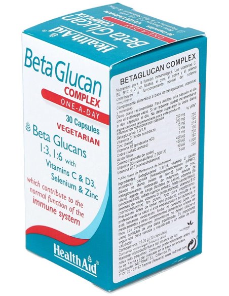 Beta Glucan Complex 30Vcap. de Health Aid