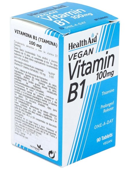 Vitamina B1 (Tiamina) 100 Mg 90 Comp de Health Aid
