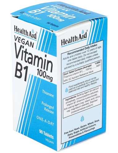 Vitamina B1 (Tiamina) 100 Mg 90 Comp de Health Aid