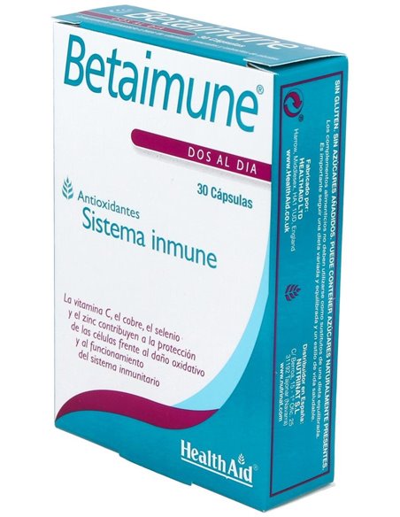 Betainmune Antioxidant Fr 30Cap. Health Aid de Health Aid