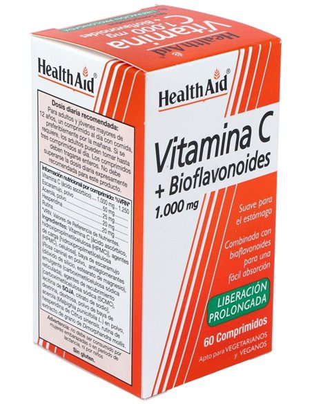 Vitamina C 1.000 Mg + Bioflavonoides 60 Comp de Health Aid