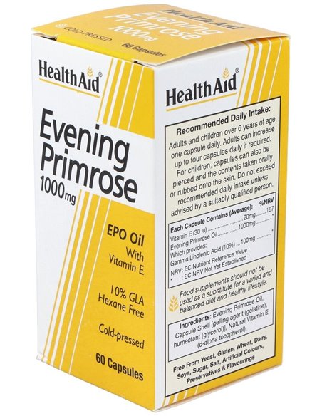 Aceite De Onagra 1.000Mg. 60Cap. Health Aid de Health Aid