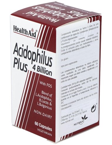 Acidophilus Plus 4 Billion 60Cap. Health Aid de Health Aid