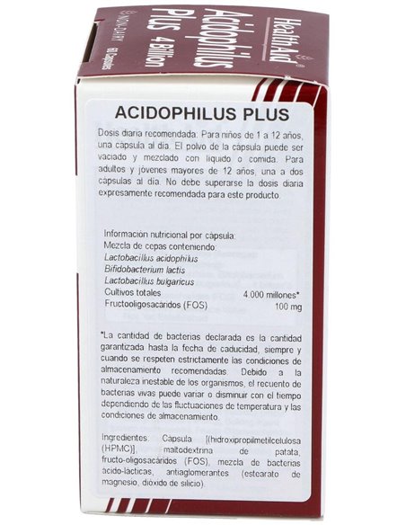 Acidophilus Plus (4.000 Millones) 60 Vcáps de Health Aid