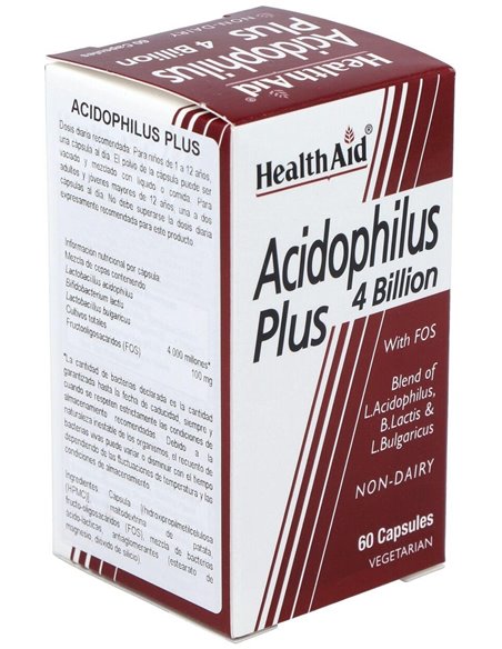 Acidophilus Plus 4 Billion 60Cap. Health Aid de Health Aid