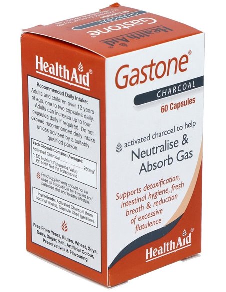 Gastone (Carbon Puro) 260Mg. 60Cap. Health Aid de Health Aid