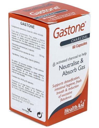 Gastone (Carbon Puro) 260Mg. 60Cap. Health Aid de Health Aid