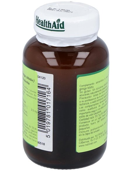 Ginkgo Hoja Ext.Estand. 30Cap. Health Aid de Health Aid