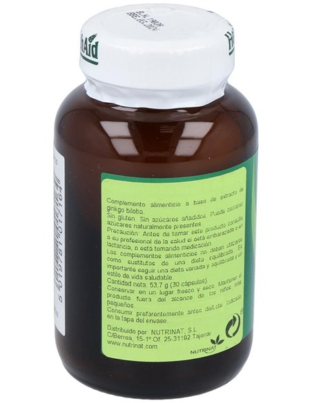 Ginkgo (Ginkgo Biloba) 5.000 Mg 30 Cáps de Health Aid