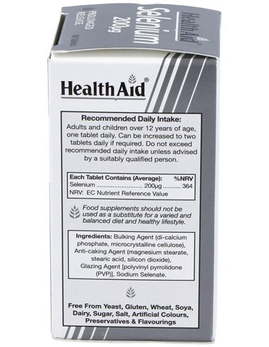 Selenio 200 ?g 60 Comp de Health Aid
