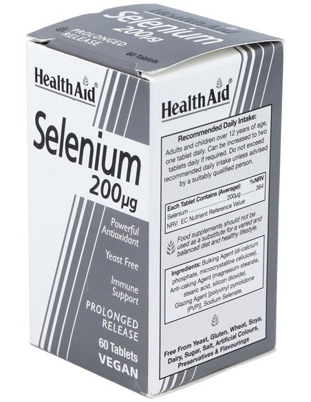 Selenio 200 ?g 60 Comp de Health Aid