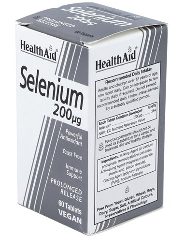 Selenio 200 ?g 60 Comp de Health Aid