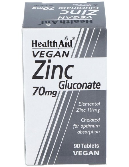 Gluconato De Zinc 90Comp.  Health Aid de Health Aid