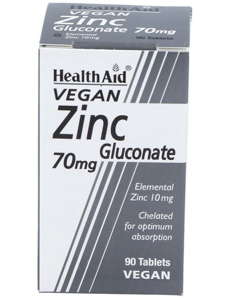 Gluconato De Zinc 90Comp.  Health Aid de Health Aid