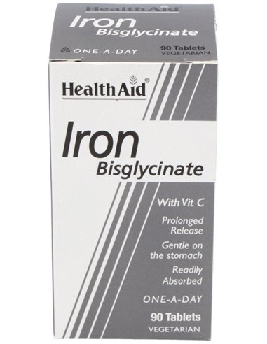 Hierro Bisglycinate Iron+Vit.C 90Comp. Health Aid de Health Aid