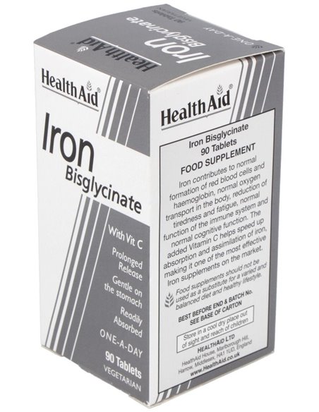 Hierro (Bisglicinato) 30 Mg 90 Comp de Health Aid