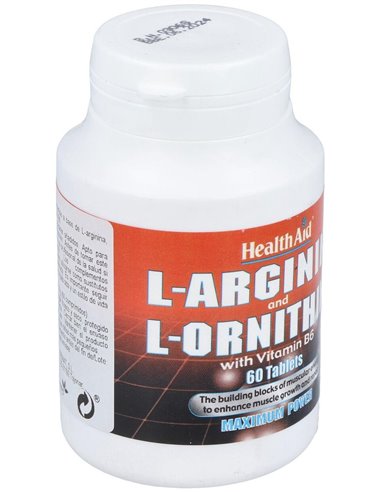 L-Arginina/L-Ornitina 600 Mg/300 Mg 60 Comp de Health Aid