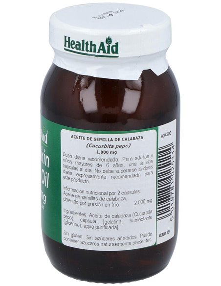 Aceite De Semilla De Calabaza 1.000 Mg 60 Cáps de Health Aid