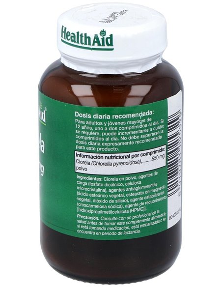 Chlorella 550Mg. 60Comp. Health Aid de Health Aid