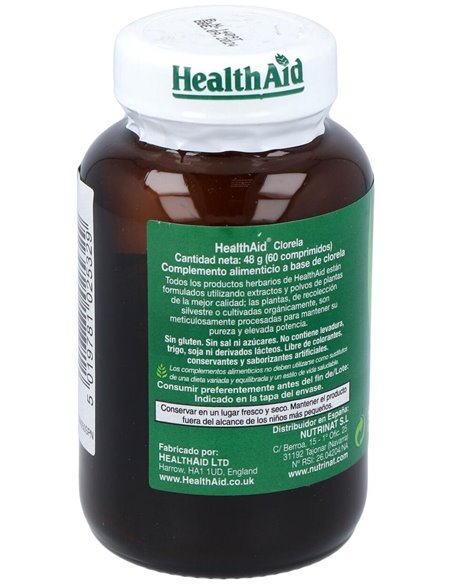 Chlorella 550Mg. 60Comp. Health Aid de Health Aid