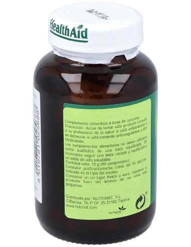 Curcuma Raiz (Turmeric) 60Comp. Health Aid de Health Aid