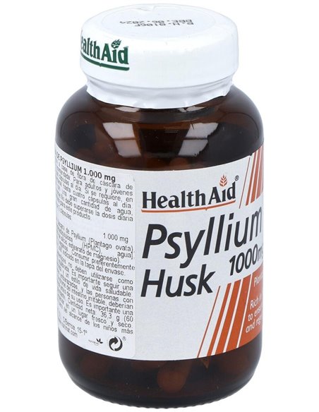 Fibra De Cáscara De Psyllium  60 Vcáps de Health Aid
