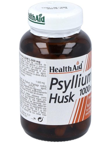 Fibra De Cáscara De Psyllium  60 Vcáps de Health Aid