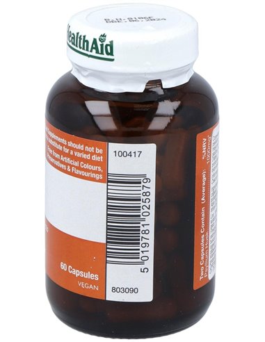 Fibra De Cáscara De Psyllium  60 Vcáps de Health Aid