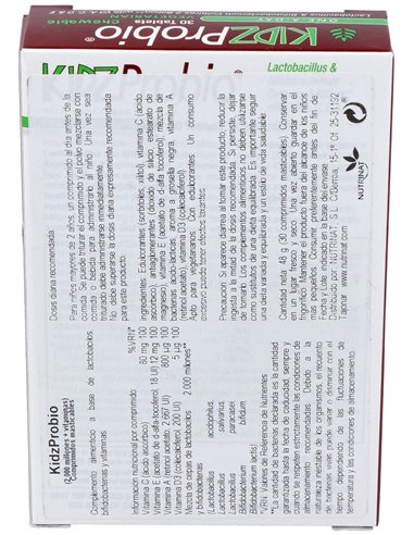 Kidzprobio 2000Millones Y Vitaminas 30Comp. Health de Health Aid