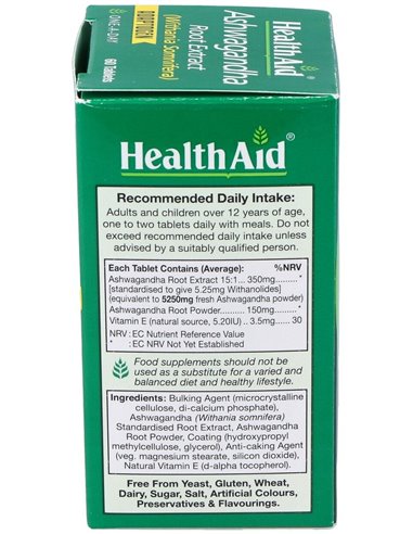 Ashwagandha 60Comp. de Health Aid