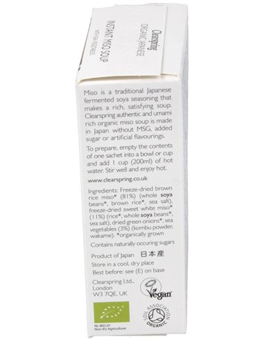 Sopa Miso/Algas Instant Bio 4x10 g  de Clearspring