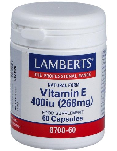 Vitamina E Natural 400 UI 60 Caps. de Lamberts
