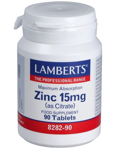 Zinc 15 mg (Como citrato) de Lamberts