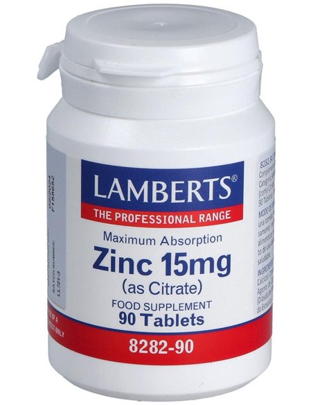 Zinc 15 mg (Como citrato) de Lamberts