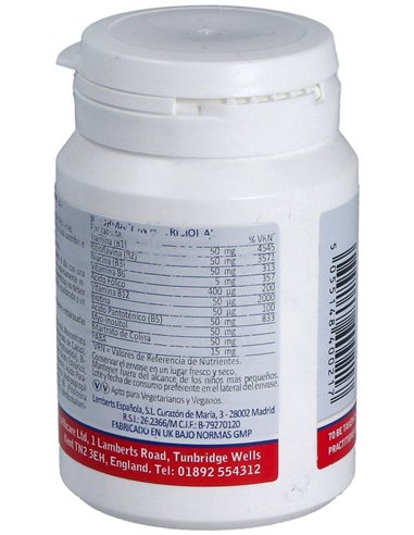 Complejo de Vitaminas B-50 60 Tabs. de Lamberts