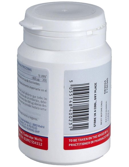 Ácido Fólico 400 µg 100 Tabs. de Lamberts