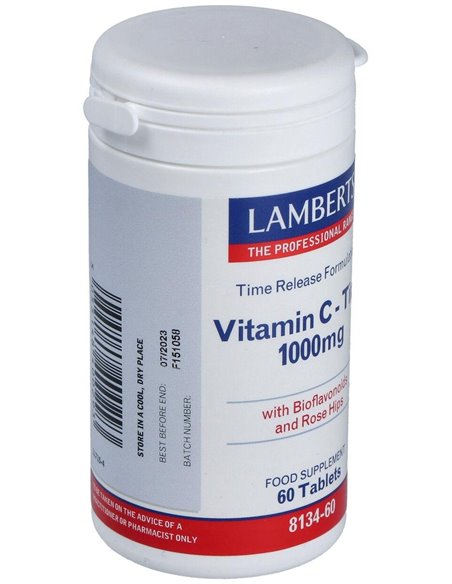 Vitamina C 1000 mg + Bioflavonoides Time Release 60 Tabs. de Lamberts