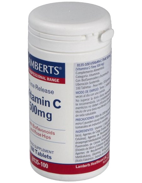 Vitamina C 500 mg + Bioflavonoides Time Release de Lamberts