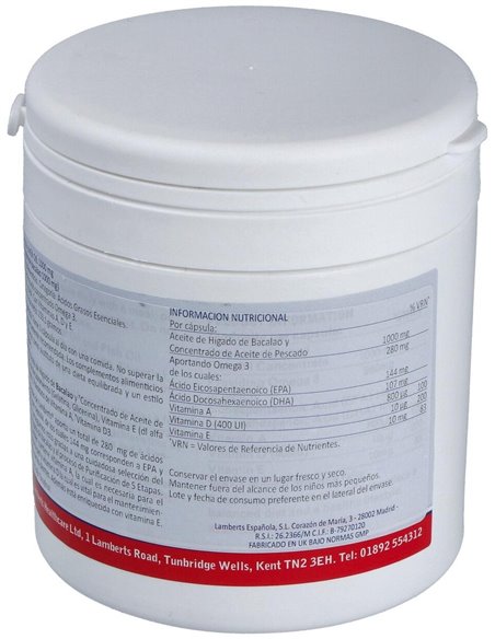 Aceite de Hígado de Bacalao con Vit A, D y E de Lamberts