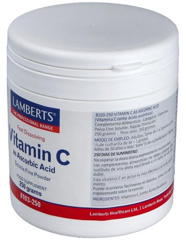 Ácido Ascórbico 250 g Polvo de Lamberts