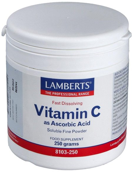 Ácido Ascórbico 250 g Polvo de Lamberts