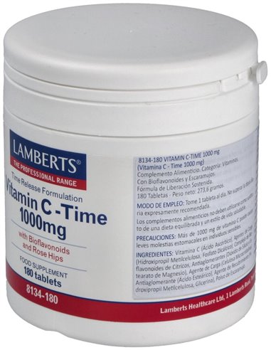Vitamina C 1000 mg + Bioflavonoides Time Release de Lamberts