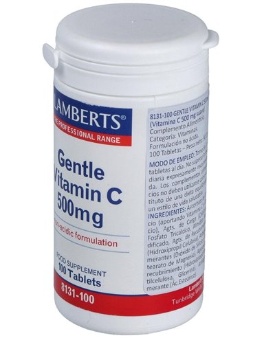 Gentle Vitamina C 500 mg (Forma suave, no ácida) de Lamberts