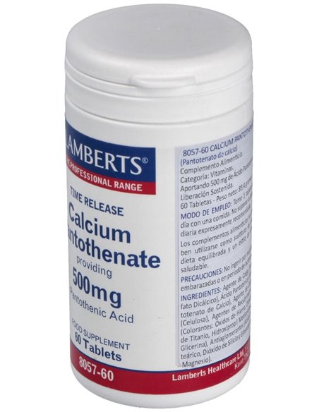 Pantotenato de Calcio 500 mg Lib. Sostenida de Lamberts