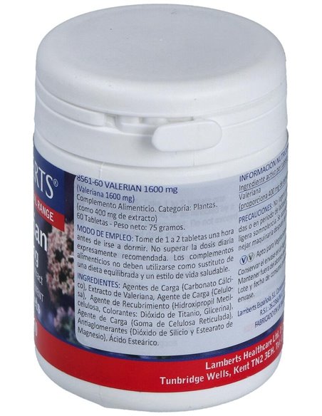Valeriana 1600 mg (Valeriana officinalis) de Lamberts