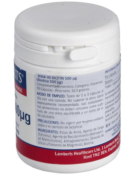 Biotina 500 µg 90  Caps. de Lamberts