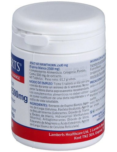 Espino Blanco 2500 mg (Flavonoides 10 mg) de Lamberts