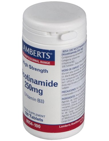 Nicotinamida 250 mg (Vitamina B3) 100 Tabs. de Lamberts