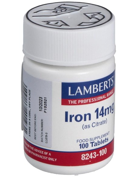 Hierro 14 mg (Como citrato) de Lamberts